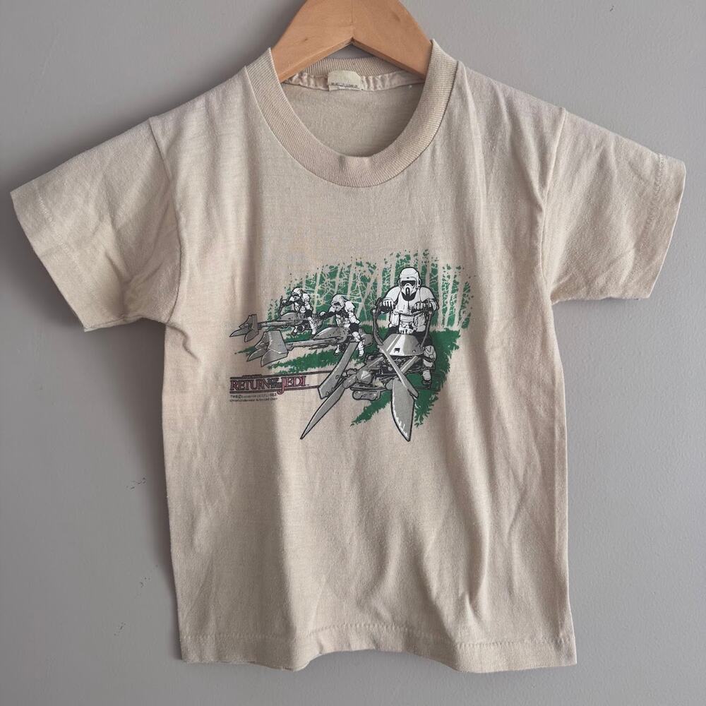 Vintage Star Wars 1983 Return Of The Jedi Scout Trooper Junior Stars T Shirt 7